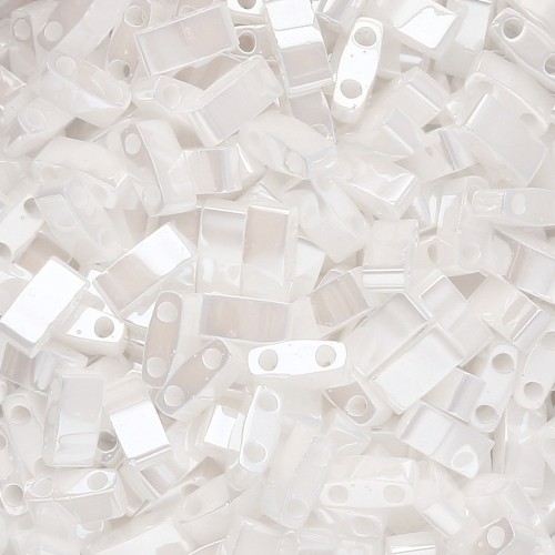 Perline Miyuki Half Tila 5x2,3x1,9 mm HTL-420 - Perla bianca Ceylon confezione da 100g