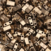Perline Miyuki Half Tila 5x2,3x1,9 mm HTL-457 - Bronzo scuro metallizzato confezione da 100g