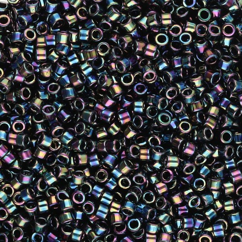 Miyuki Delica 11/0 DB0005 - Variegated Blue Iris Metallic, confezione da 100 g