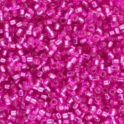 Miyuki Delica 11/0 DB1340 - Fucsia con bordi argentati, 100 g