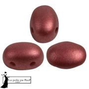 Perle di vetro Samos® by Puca® 5x7 mm - Metal Shine Garnet x10g