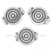 Perle dischi 10x8 mm Placcatura Argento Antico  x4|raw }}