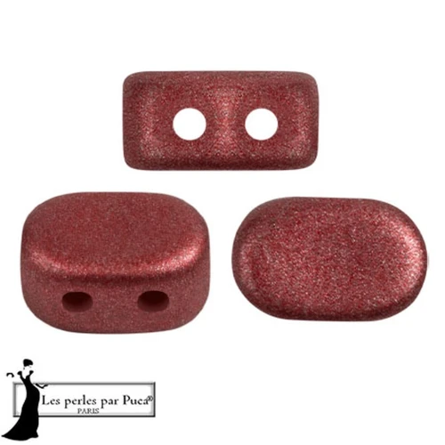 Perle in vetro Lipsi® di Puca® 4x6 mm - Granato Metal Shine x10g