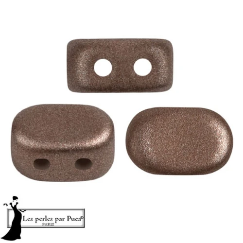 Perle di vetro Lipsi® di Puca® 4x6 mm - Metal Shine Maroon x10g