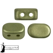 Perle in vetro Lipsi® di Puca® 4x6 mm - Metal Shine Olivine x10g