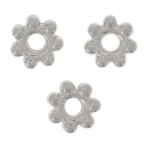 Intercalari 5 mm Placcatura argento antico x10