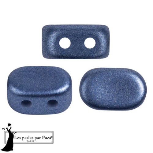 Perle di vetro Lipsi® di Puca® 4x6 mm - Metal Shine Royal Blue x10g