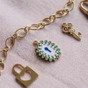 I miei gioielli fai da te - Kit di gioielli Collana ciondoli Chiavi Acciaio inossidabile Dorato