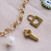 I miei gioielli fai da te - Kit di gioielli Collana ciondoli Chiavi Acciaio inossidabile Dorato