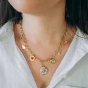 collana - I miei gioielli fai-da-te - Kit di gioielli Collana con charms Cuori in acciaio inossidabile Dorato I miei gioielli fai-da-te - Kit di gioielli Collana con charms Cuori in acciaio inossidabile Dorato