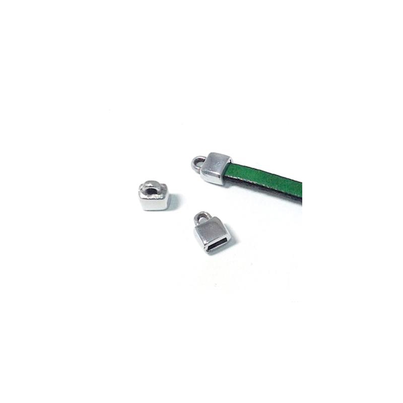 NTS-Nähtechnik 10 Fermagli Doppi Per Cordino Con Molla In Metallo - Bianco, Fino A 3,5 Mm - 4