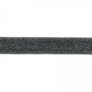 Laccetto cuoio rigenerato doppio lato mm. 3 Dark Grey Metallic xm.1