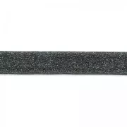 Laccetto cuoio rigenerato doppio lato mm. 3 Dark Grey Metallic xm.1