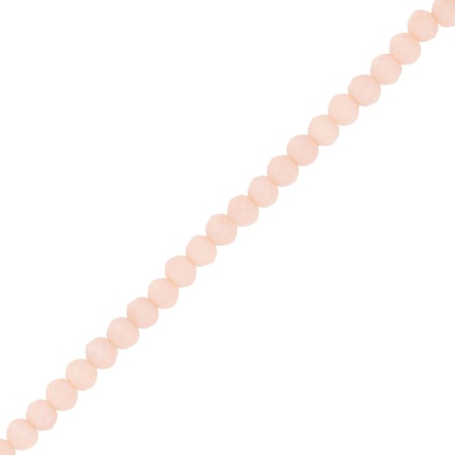 Tonde schiacciate sfaccettate 3.5x3 mm - Nude Frosted x34cm
