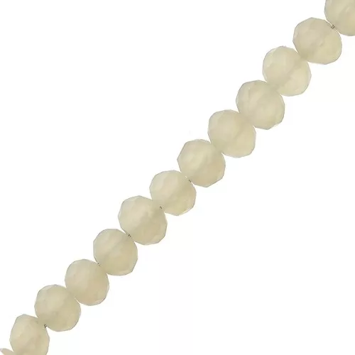 Tonde schiacciate sfaccettate mm. 3.5x3 Sand Frosted x33cm