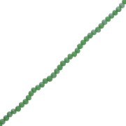 Perle sfaccettate rotonde - rotonde appiattite - 3,5x3 mm - Verde smeraldo x32 cm