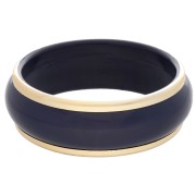 Bracciale in resina di 65 mm di spessore - Blu navy - Dorato x1|raw }}