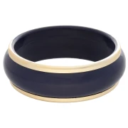 Bracciale in resina di 65 mm di spessore - Blu navy - Dorato x1