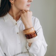 Bracciale in resina opaca spessa 69 mm - Camel x1