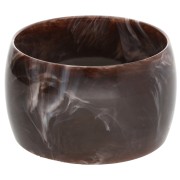 Bracciale in resina opaca di 68 mm di spessore - Marrone scuro marmorizzato - Bianco x1|raw }}