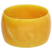 Bracciale in resina opaca di 68 mm di spessore - Miele marmorizzato - Bianco x1|raw }}