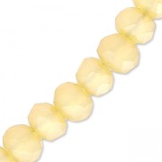 Tonde schiacciate sfaccettate mm. 4x3 Ocre Frosted x40cm|raw }}