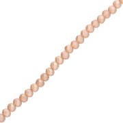 Perline sfaccettate rotonde - rotonde appiattite - 4x3,5 mm - ocra smerigliato x48cm