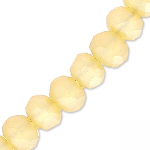 Tonde schiacciate sfaccettate mm. 4x3 Ocre Frosted x40cm