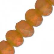 Tonde schiacciate sfaccettate mm. 6x4 Light Brown Iris Frosted x40cm|raw }}