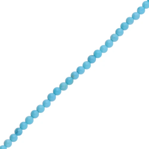 Perla in pietra semipreziosa rotonda da 2,5 mm - Turchese Magnesite x38cm