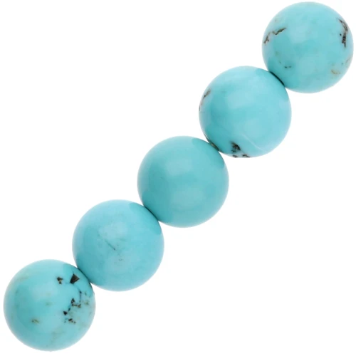 Perle di pietra semipreziosa rotonda da 8 mm - Turchese Magnesite x10