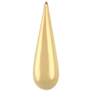 Pendente a goccia bombato 50x16 mm - Dorato con oro fino x1