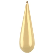 Pendente a goccia bombato 50x16 mm - Dorato con oro fino x1