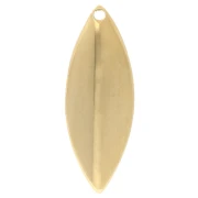 Pendente navette 25x9 mm - Dorato con oro fino x1