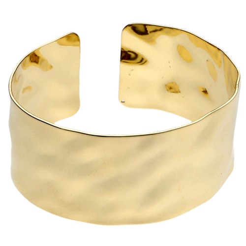 Bracciale martellato 29x175 mm - Dorato con oro fino x1