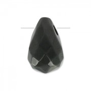 Goccia sfaccettata 6x9mm Agate noire x1