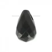 Goccia sfaccettata 6x9mm Agate noire x1