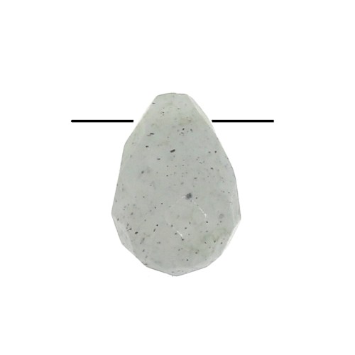 Goutte facettée 6x9mm Labradorite x1
