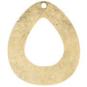 Pendente scavato martellato 61x51 mm - Dorato con oro fino x1|raw }}