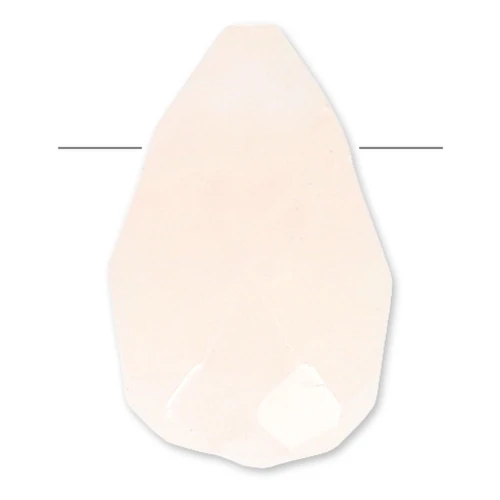 Goutte facettée 6x9mm Quartz Rose x1