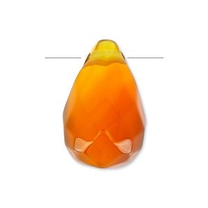 Goutte facettée 6x9mm Red Agate x1