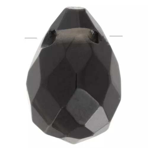 Goutte facettée 6x9mm Smoky Quartz x1