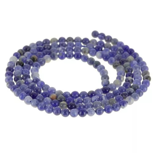 Perline in pietra semipreziosa rotonda da 2 mm - Sodalite x38 cm