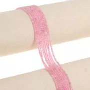 Perline di pietra semipreziosa rotonda da 2 mm - Quarzo rosa x38 cm