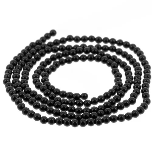 Perla in pietra semipreziosa 4,5x2 mm di diaspro dalmata tinto x38cm