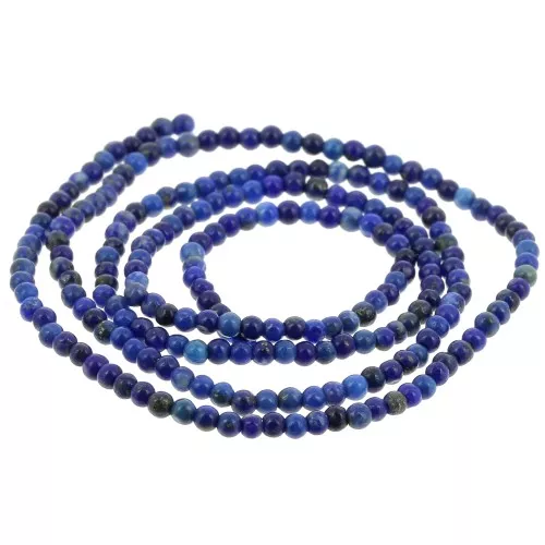 Perline in pietra semipreziosa rotonda da 2 mm - Lapislazzuli x38 cm