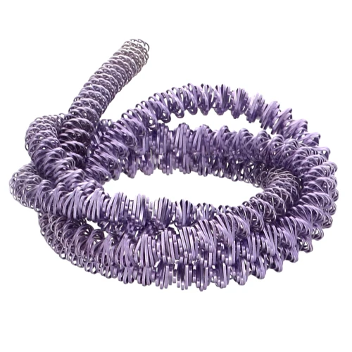 Bobina a spirale riccia da 3,4 mm per ricamo - creazione di spille - Lilla x3