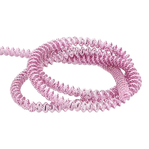 Bobina a spirale riccia da 3,4 mm per ricamo - spille - Rosa x3