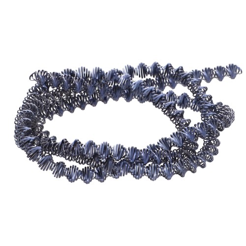 Bobina a spirale riccia da 3,1 mm per ricamo - creazione di spille - Blu scuro x3