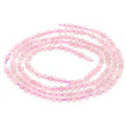 Perline tonde sfaccettate in pietra semipreziosa 2 mm - Quarzo rosa x39cm|raw }}